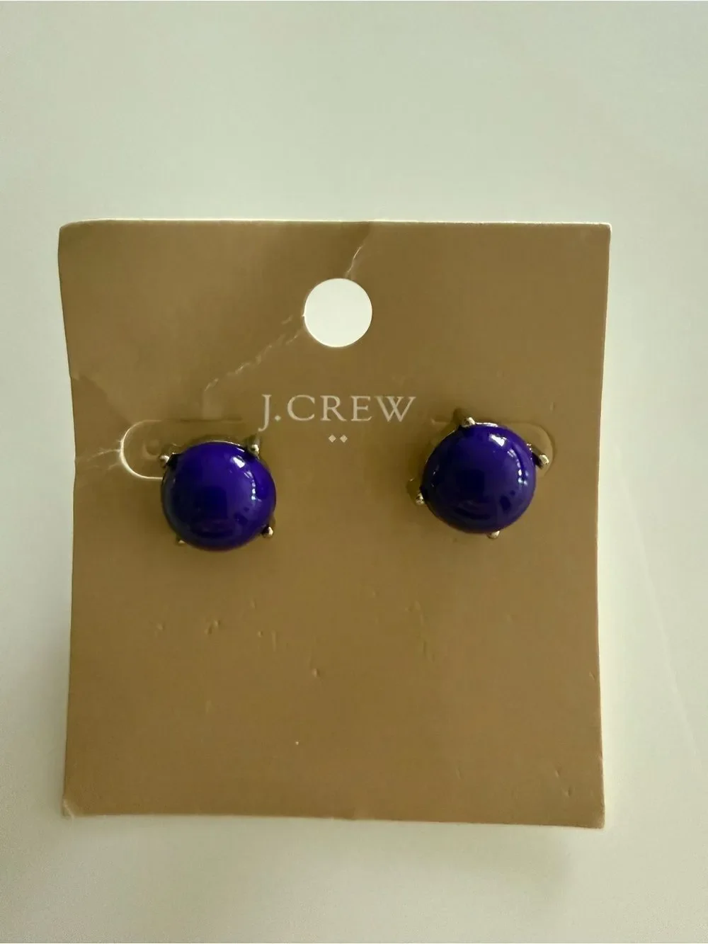 J. Crew Purple Bubble Stud Earrings